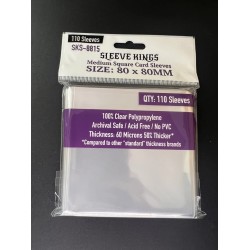 Medium Square Card Sleeves (80x80Mm) 110 Pack, 60 Micron, SKS-8815